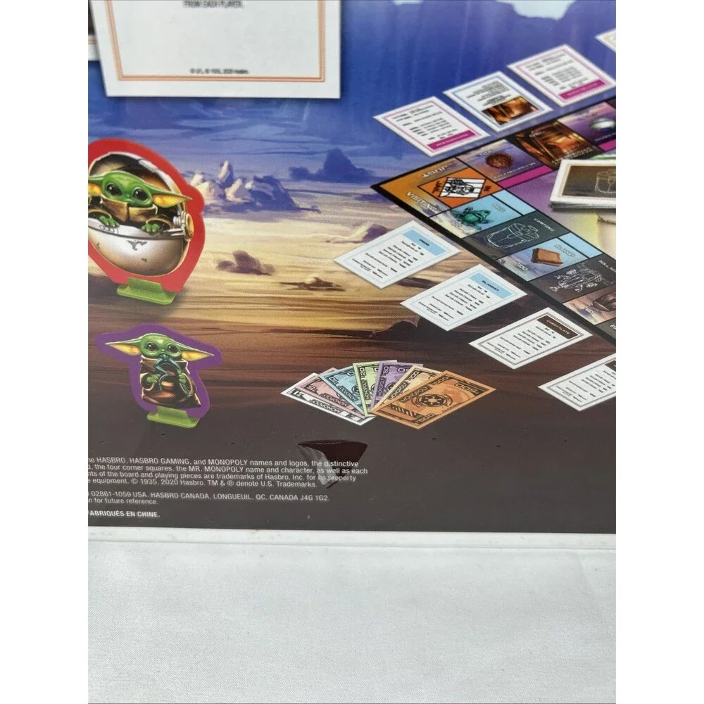 NEW Mandalorian Star Wars Monopoly Game Disney Hasbro - SEALED with Tear